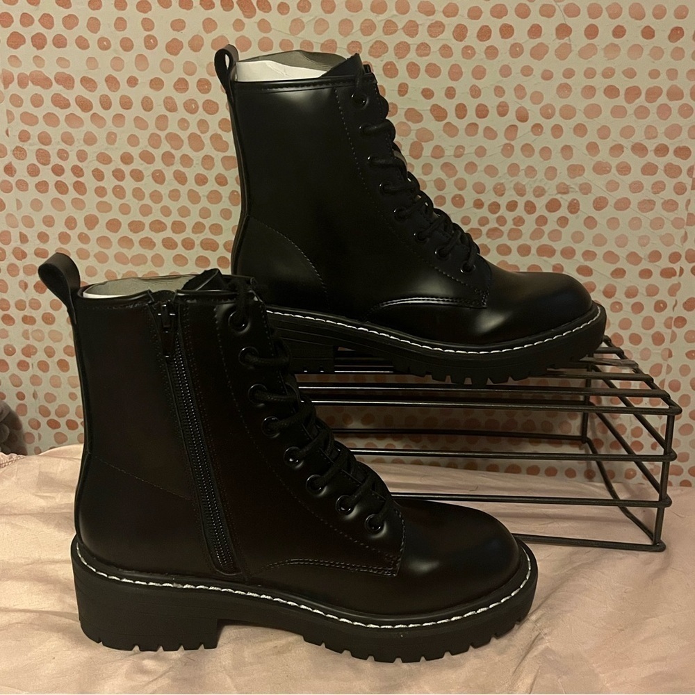 ICHIGO Fashion Lace-up Combat Boots - Picture 3 of 6